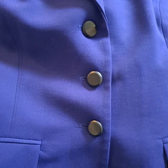 Saville Women's Purple 100% Wool 3 Button Blazer - 10 - Picture 4 of 5